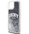DKNY Liquid Glitter Arch Logo Back Case - iPhone 11 (6.1") Zwart
