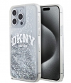 DKNY Liquid Glitter Arch Back Case iPhone 15 Pro Max (6.7") - Wit