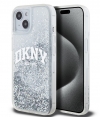 DKNY Liquid Glitter Arch Logo Back Case - iPhone 15 (6.1") - Wit