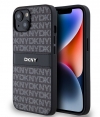 DKNY Textured Tonal Stripe Back Case - iPhone 14 (6.1") - Zwart