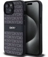 DKNY Textured Tonal Stripe Back Case - iPhone 15 (6.1") - Zwart