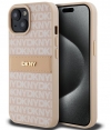 DKNY Textured Tonal Stripe Back Case - iPhone 15 (6.1") - Roze