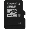 Kingston 16GB MicroSDHC Class 10 Flash Card Single Pack