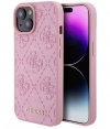 Guess 4G Stamped Back Case - Apple iPhone 15 (6.1") - Roze