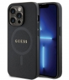 Guess Saffiano MagSafe Back Case - iPhone 14 Pro (6.1") - Zwart