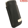 KRUSELL Gaia Luxe Leather Mobile Pouch Tasje Zwart Maat XL 95306