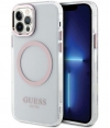 Guess Translucent Back Case - iPhone 12/12 Pro (6.1") - Roze
