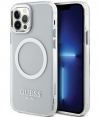 Guess Translucent Back Case - iPhone 12/12 Pro (6.1") - Zilver