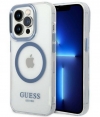 Guess Translucent MagSafe Back Case iPhone 14 Pro (6.1") - Blauw
