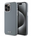 DKNY Silicone Metal Logo Back Case iPhone 15 Pro Max (6.7") Grijs